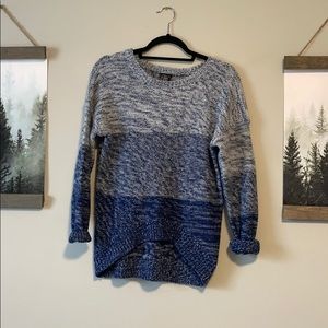 Blue Ombré Knit Sweater